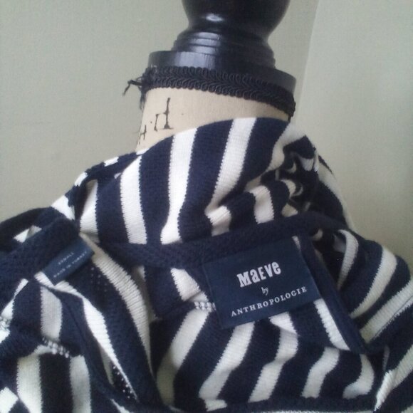 Maeve Anthropologie Shirt XS Sleeveless Straps Stripe Blue White - Picture 15 of 15